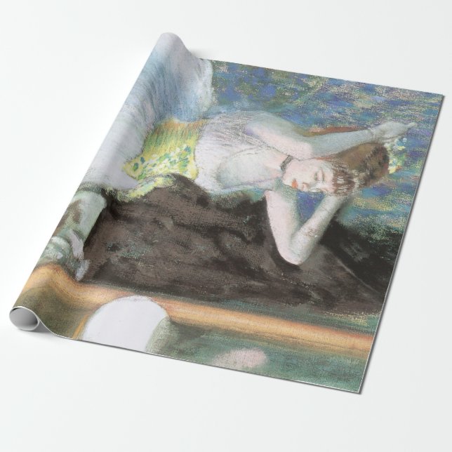 Dancer in Her Dressing Room by Edgar Degas Wrapping Paper (Unrolled)