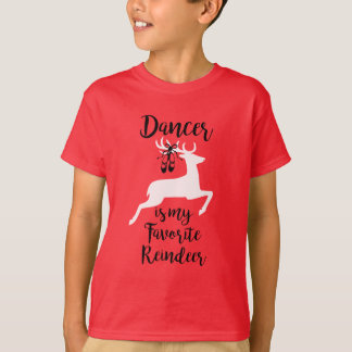 Dancer is My Favourite Reindeer Kids shirt