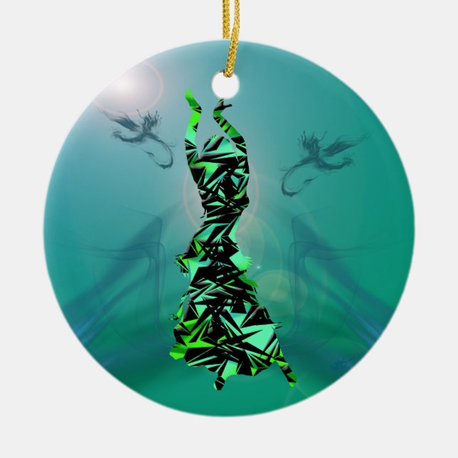 Dancer *Jinx* Ceramic Ornament (Front)