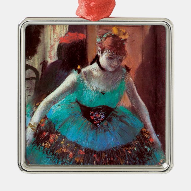 Dancer Leaving Her Dressing Room by Degas Metal Ornament (Front)