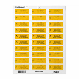 Dancer, Light Orange Return Address Label