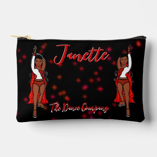 Dancer/Majorette  Red Spark Accessory Pouch (Front)
