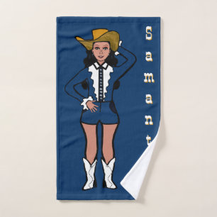 Dancer/Majorette Western Denim #2 Hand Towel