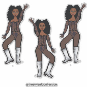 Dancer Navy Lace #1 Sticker