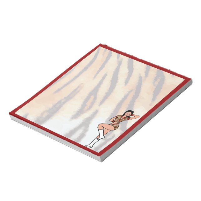 Dancer Notepad Red Tiger #1 (Rotated)