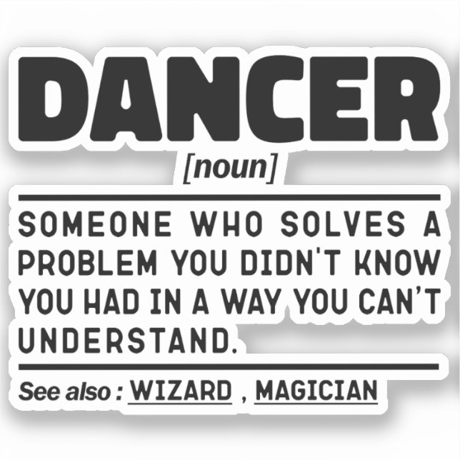 Dancer Noun Funny Dance Instructor Dancing Lover (Front)