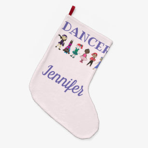 DANCER Personalized Purple Pink Ballet Tap Jazz Large Christmas Stocking