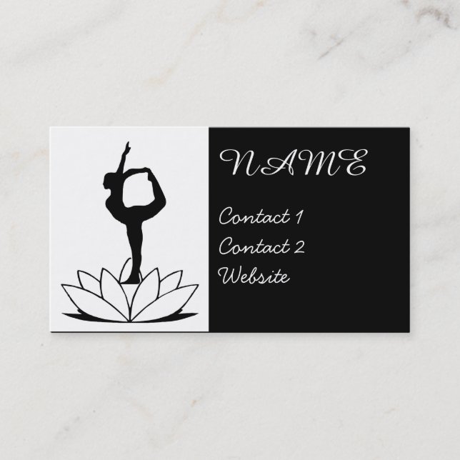 Dancer Pose - Yoga Business Card (Front)