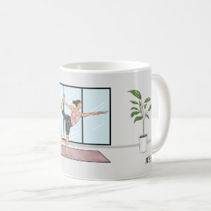 Dancer Pose Yoga Natarajasana With Custom Name Coffee Mug