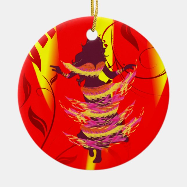 Dancer *Rayjii* Ceramic Ornament (Front)