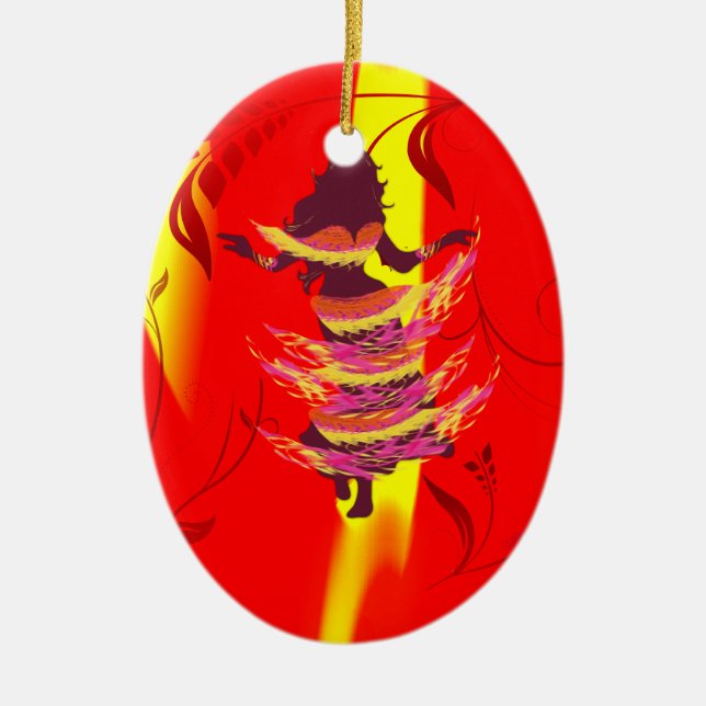 Dancer *Rayjii* Ceramic Ornament (Front)