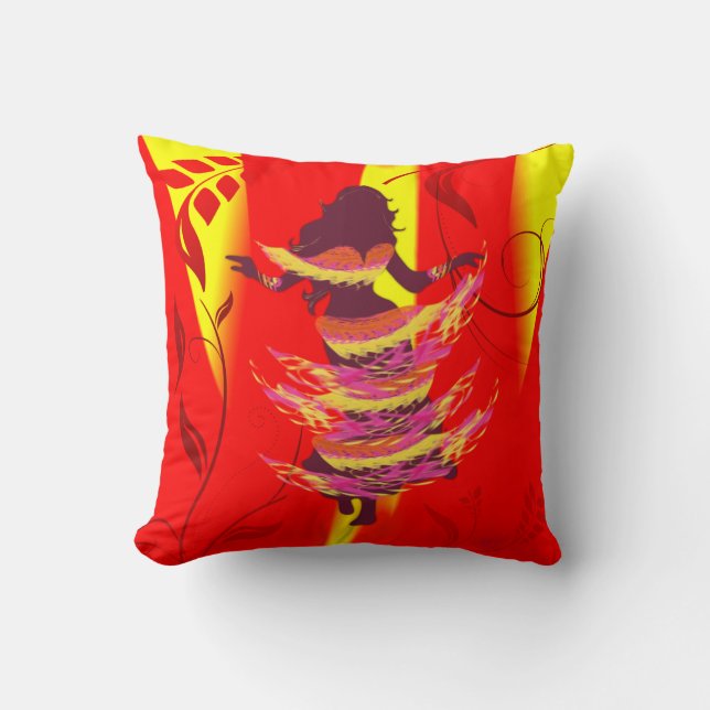 Dancer *Rayjii* Throw Pillow (Front)