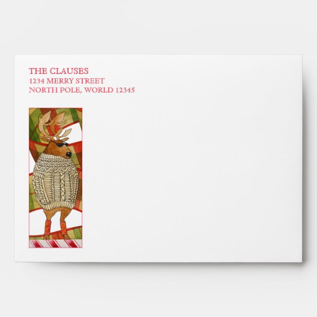 DANCER REINDEER A7 Envelopes (5x7 Cards) (Front)