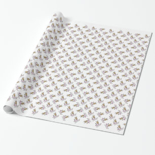 Dancer Reindeer  and Gifts Wrapping Paper
