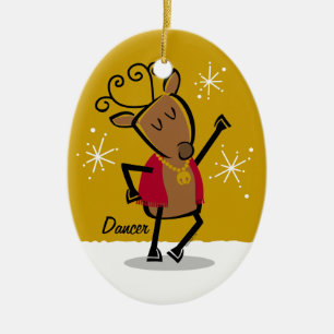 Dancer Reindeer Custom Ornament