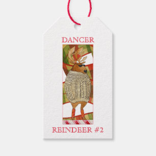 DANCER REINDEER Gift Tags