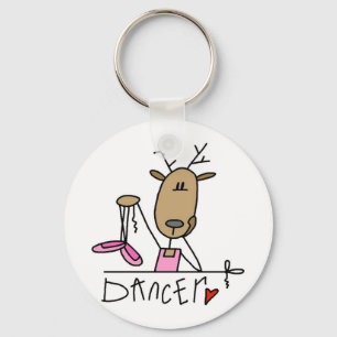 Dancer Reindeer T-shirts and Gifts Keychain