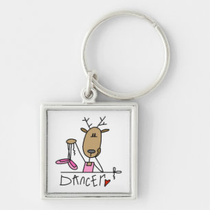 Dancer Reindeer T-shirts and Gifts Keychain