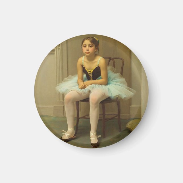 Dancer resting after dance class magnet (Front)