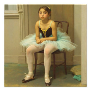 Dancer resting after dance class photo print