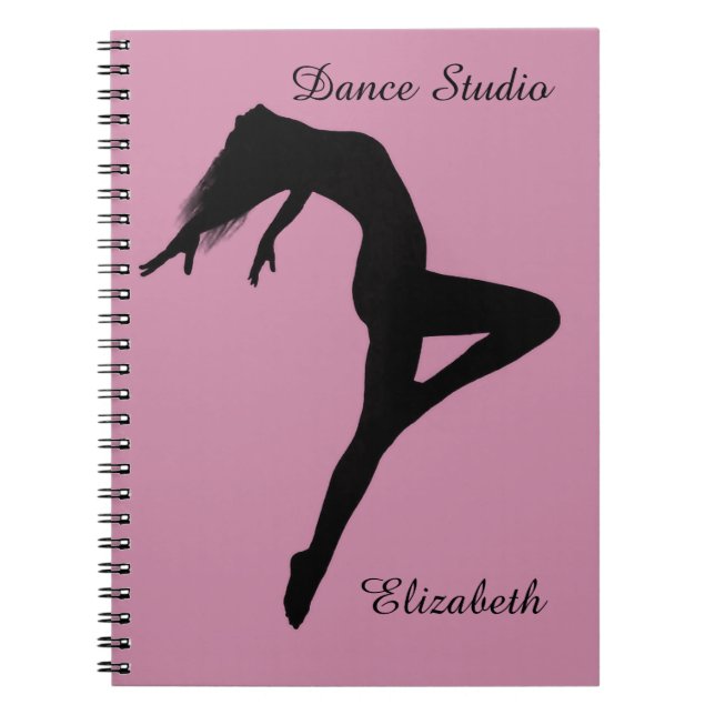 Dancer Retire Silhouette Personalized Notebook (Front)