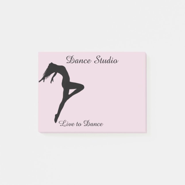 Dancer Silhouette Personalized Pick Any Colour Post-it Notes (Front)