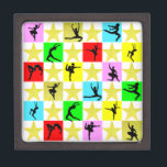 DANCER SUPER STAR CHRISTMAS DESIGN KEEPSAKE BOX<br><div class="desc">This dazzling and dynamic Dancer does leaps through the air for our joyous Dancing Christmas design on wrapping paper, ornaments, gift bags, Christmas stockings and more. This terrific and top notch Prima Ballerina would rather be spending every minute of the day doing Dancing. This festive Dancing Holiday design makes a...</div>