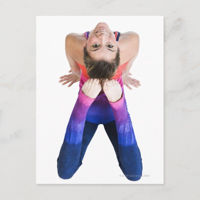 Dancer touching feet to head postcard (Front)