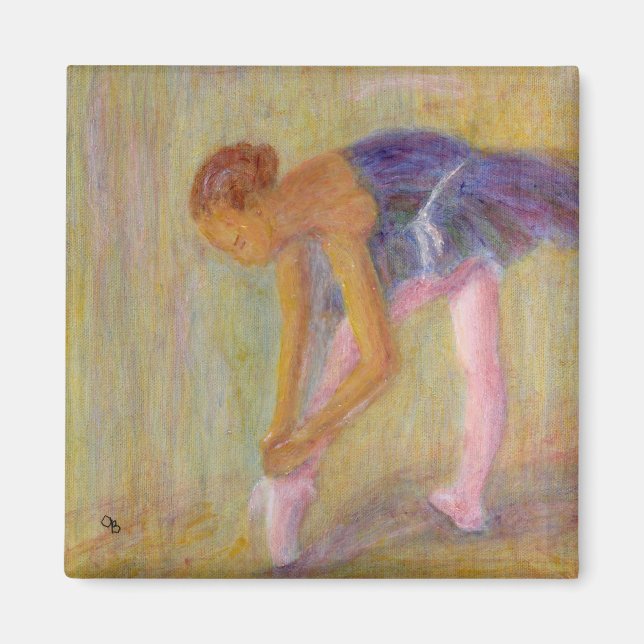 Dancer Tying Her Ballet Shoes, Magnet (Front)