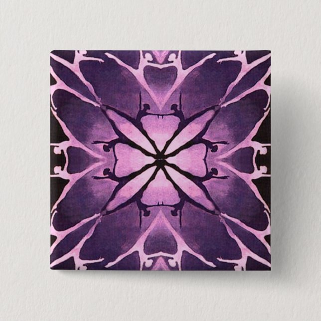 Dancer (Violet) 2 Inch Square Button (Front)