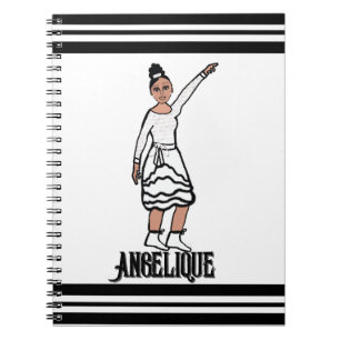 Dancer White Ruffle Fringe Notebook #2