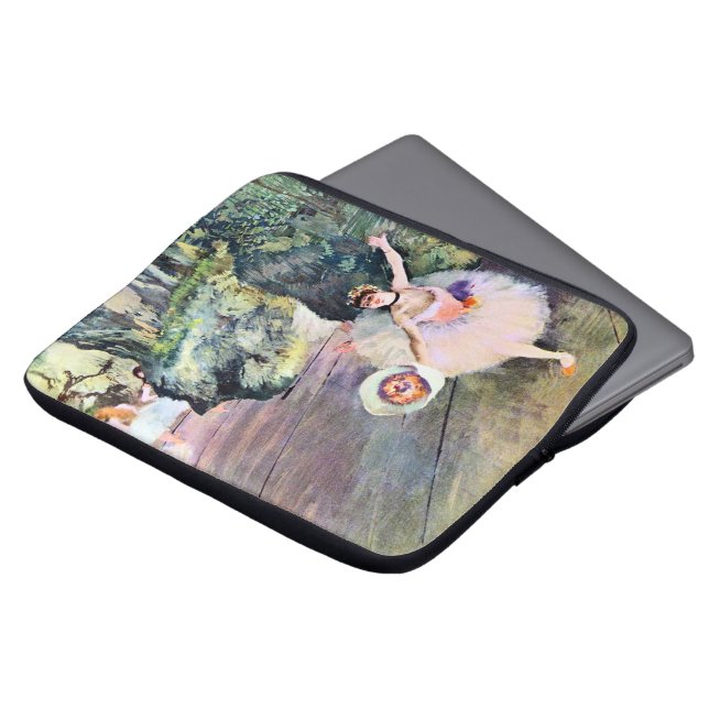 Dancer with a Bouquet of Flowers by Edgar Degas Laptop Sleeve (Front Top)