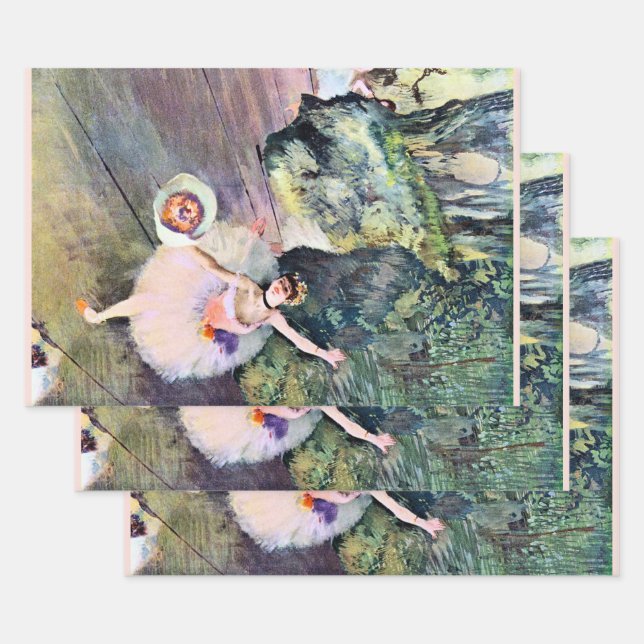 Dancer with a Bouquet of Flowers by Edgar Degas Wrapping Paper Sheet (Set)