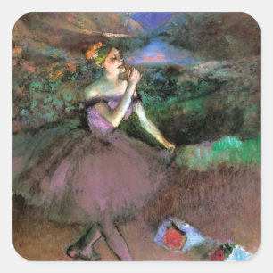 Dancer with Bouquets by Degas Square Sticker
