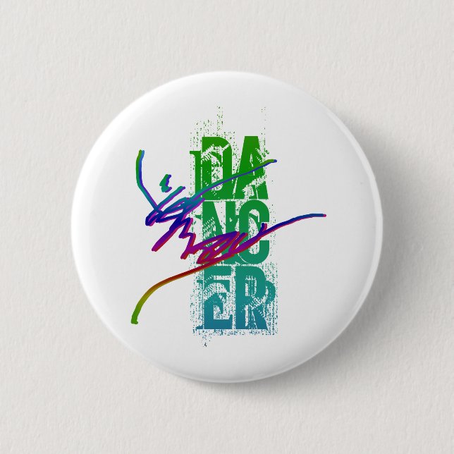 DANCER with DANCER ARTWORK 2 Inch Round Button (Front)
