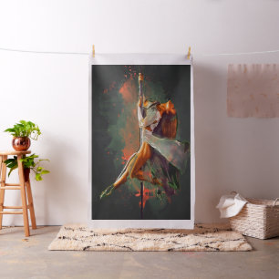 Dancer With Pole -Lg Print Fabric