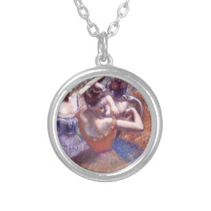 Dancers 1899 Edgar Degas    Silver Plated Necklace