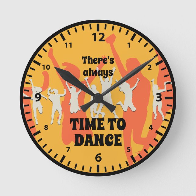 Dancers | ALWAYS TIME TO DANCE | Chic Round Clock (Front)