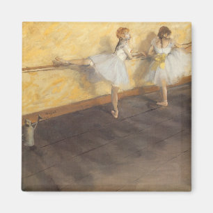 Dancers at the Bar by Edgar Degas, Vintage Ballet Magnet