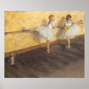 Dancers at the Bar by Edgar Degas, Vintage Ballet Poster