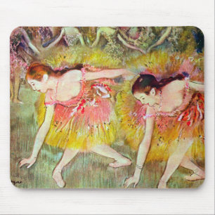 Dancers Bending Down by Edgar Degas, Ballet Art Mouse Pad