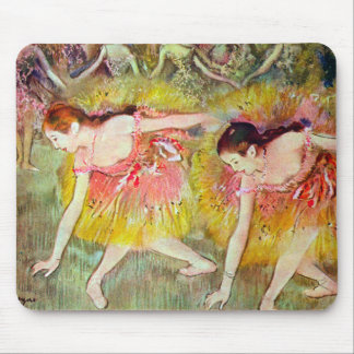 Dancers Bending Down by Edgar Degas, Ballet Art Mouse Pad