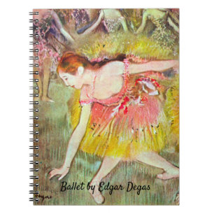 Dancers Bending Down by Edgar Degas, Ballet Art Notebook
