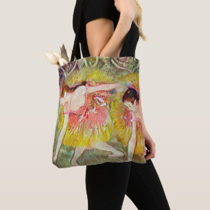 Dancers Bending Down by Edgar Degas, Ballet Art Tote Bag