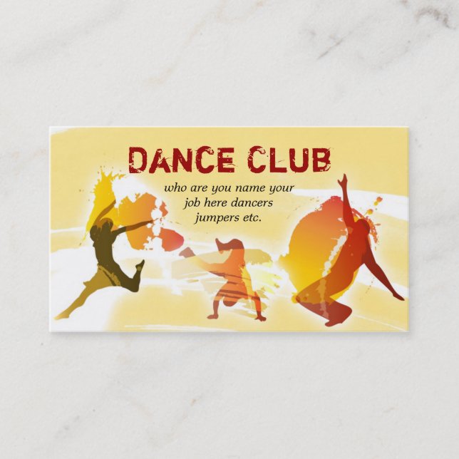 dancers business card (Front)