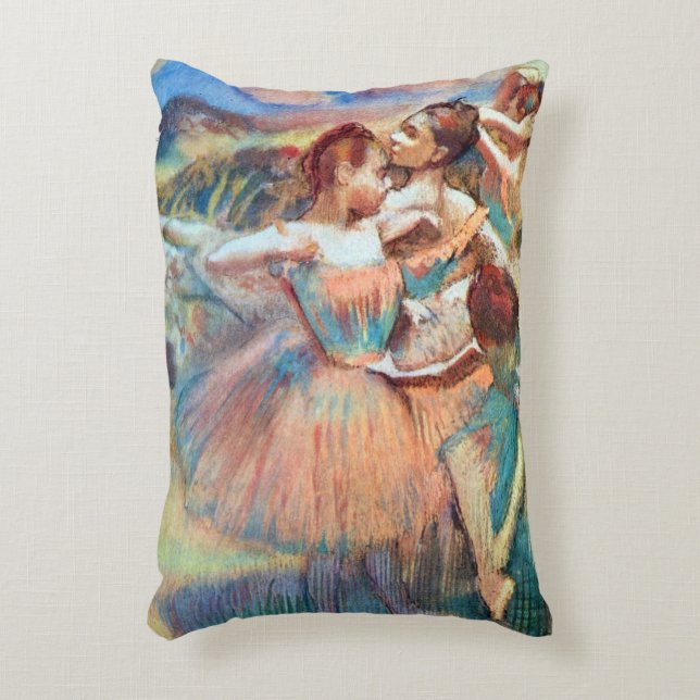 Dancers in a Landscape by Edgar Degas Accent Pillow (Front(Vertical))