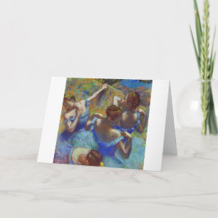 Dancers in Blue, Edgar Degas Card