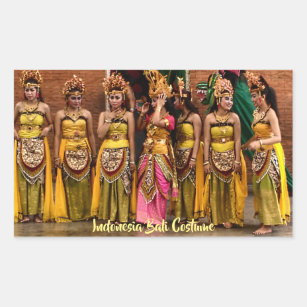 Dancers in Folk Costume from Bali Indonesia Sticker