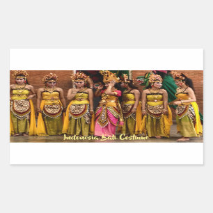 Dancers in Folk Costume from Bali Indonesia Sticker