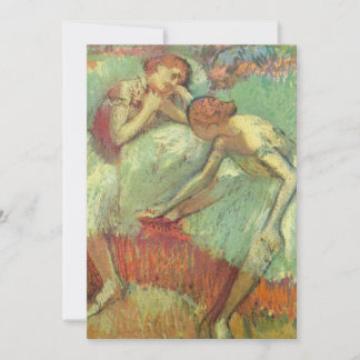 Dancers in Green by Edgar Degas, Vintage Ballet Invitation
